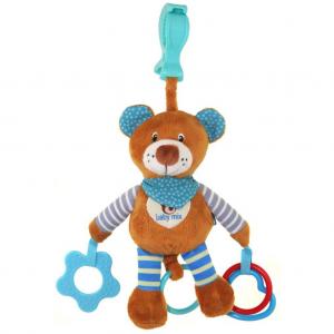 Vibrálós gyerek plüss játék Baby Mix maci kék